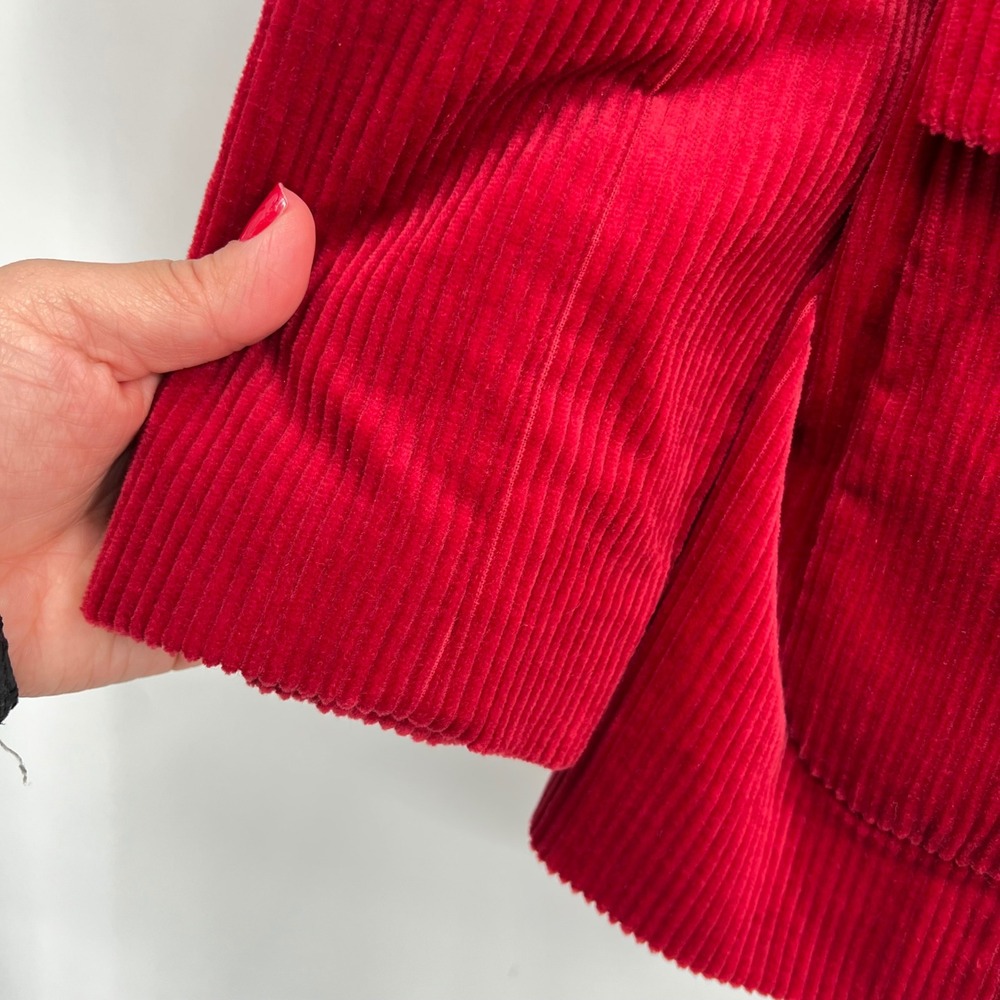 Orvis Red Corduroy With Tan Elbow Patches‎ Blazer Size 12 - Picture 7 of 16